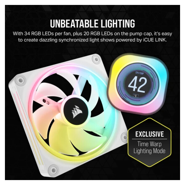 Buy best Corsair iCUE Link H150i LCD White CPU Cooler
